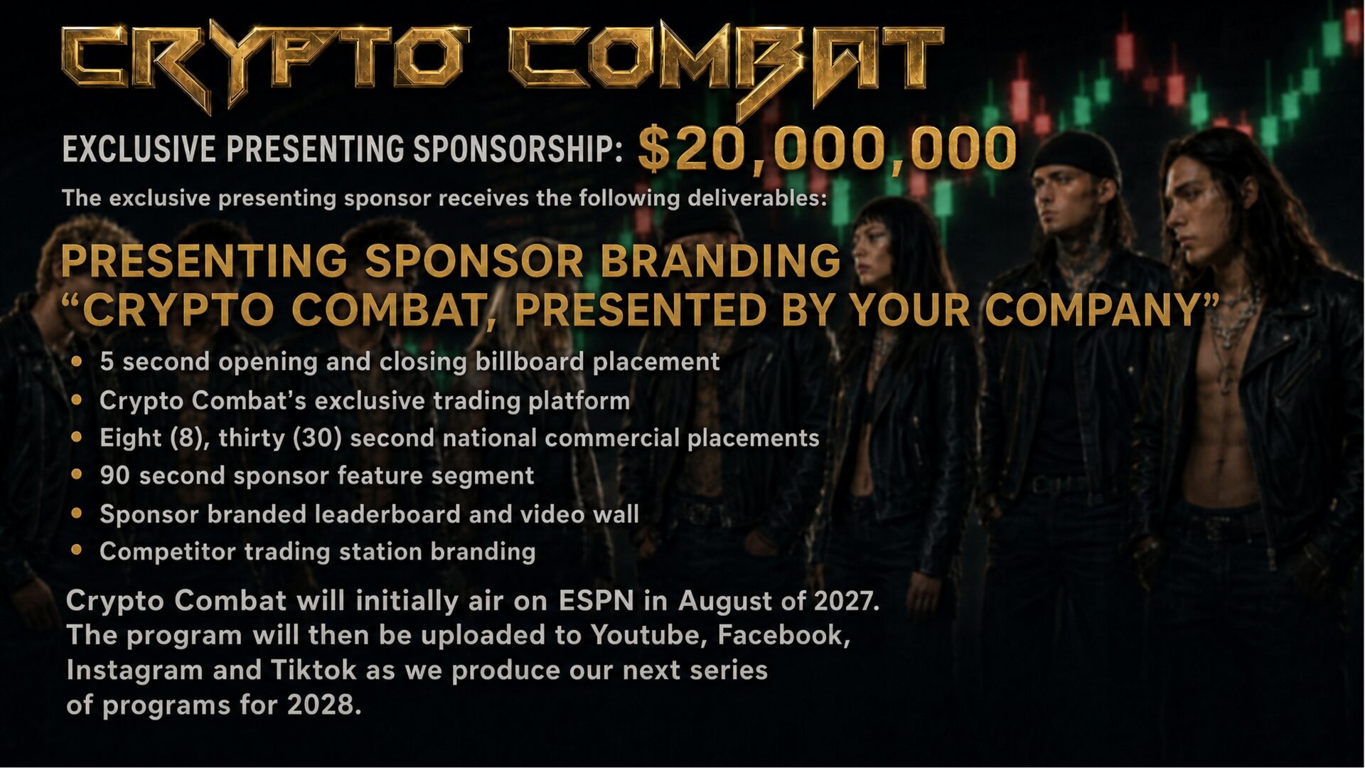 Crypto Combat — exclusive presenting sponsorship, $20,000,000